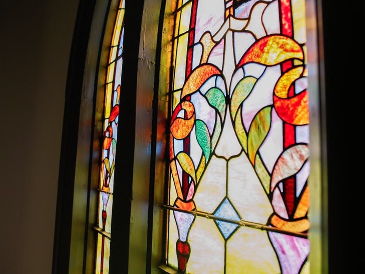 Stain Glass Windows at San Sofia Luxury Apartments, Cleveland, 44113